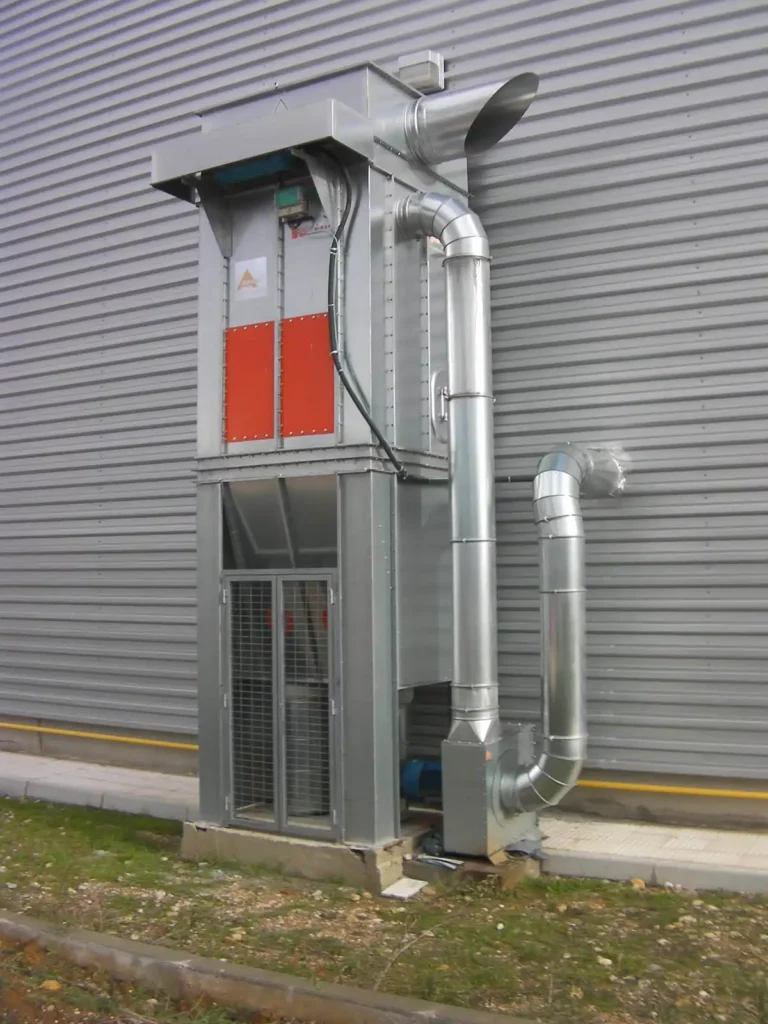 Filtro para aspiración de polvo de vidrio