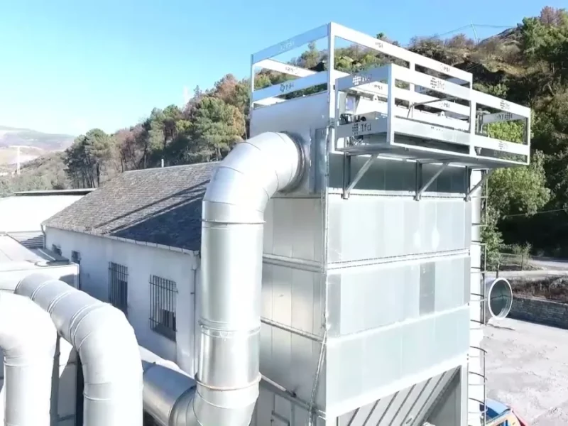 Sistema de aspiración centralizada en nave industrial