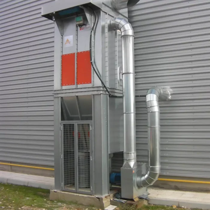 Filtro para aspiración de polvo de vidrio