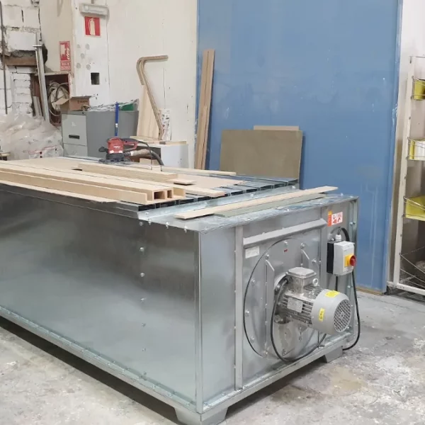 Aspiración integrada en herramientas o mesas de trabajo