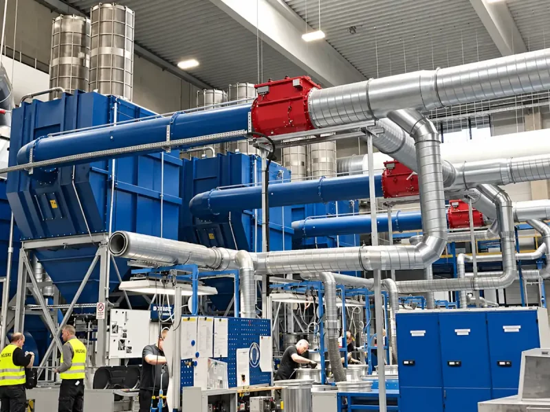 Sistema de filtración y aspiración industrial de gran capacidad
