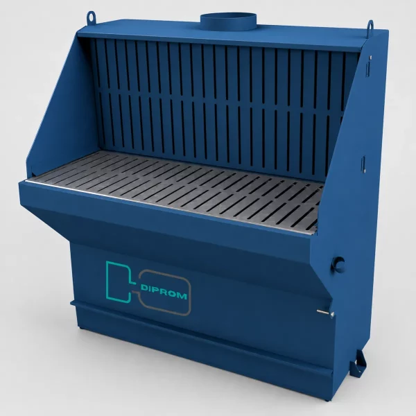 Mesa de aspiración para humos y polvo
